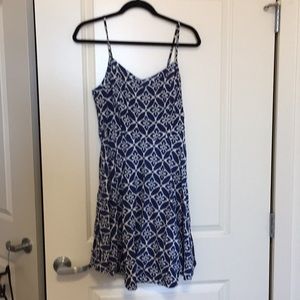 GUC blue and white fit and flare cami dress